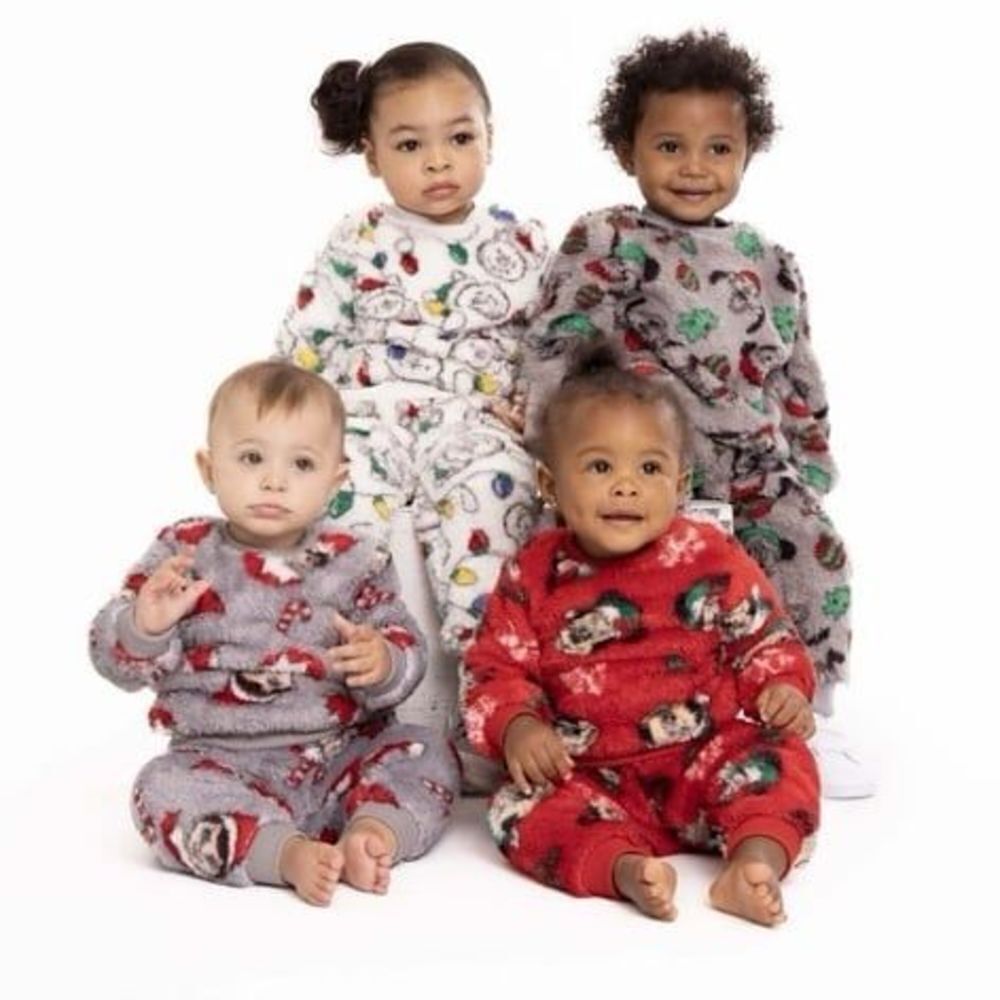 Mickey Mouse Baby and Toddler Christmas Faux Sherpa Top and Joggers Set, 2-Piece - Picture 3 of 7